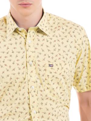yellow printed formal shirt - 17617204 - Standard Image - 4