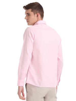 pink solid casual shirt - 17617220 - Standard Image - 3