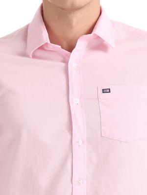 pink solid casual shirt - 17617220 - Standard Image - 5