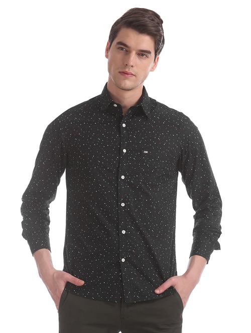 black printed casual shirt - 17617229 - Standard Image - 1