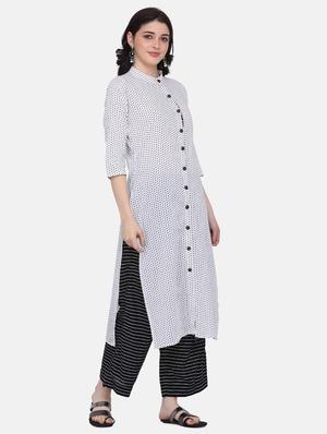 polka dots kurta palazzo set - 17617320 - Standard Image - 2
