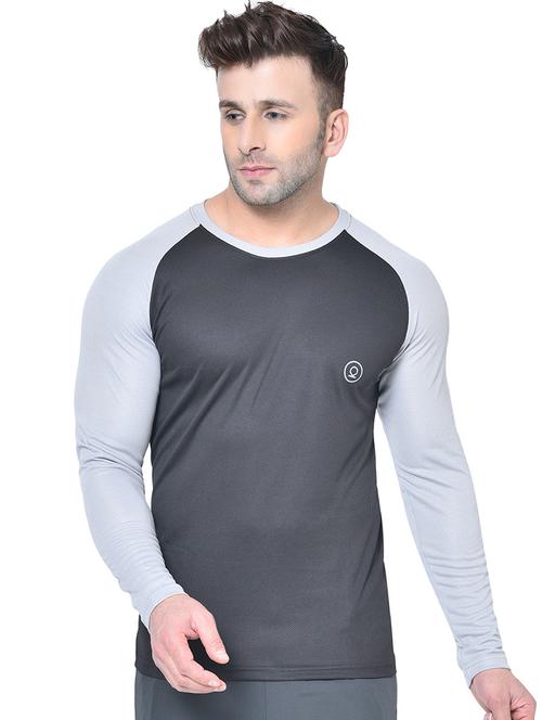 black color block raglan t-shirt - 17617329 - Standard Image - 1