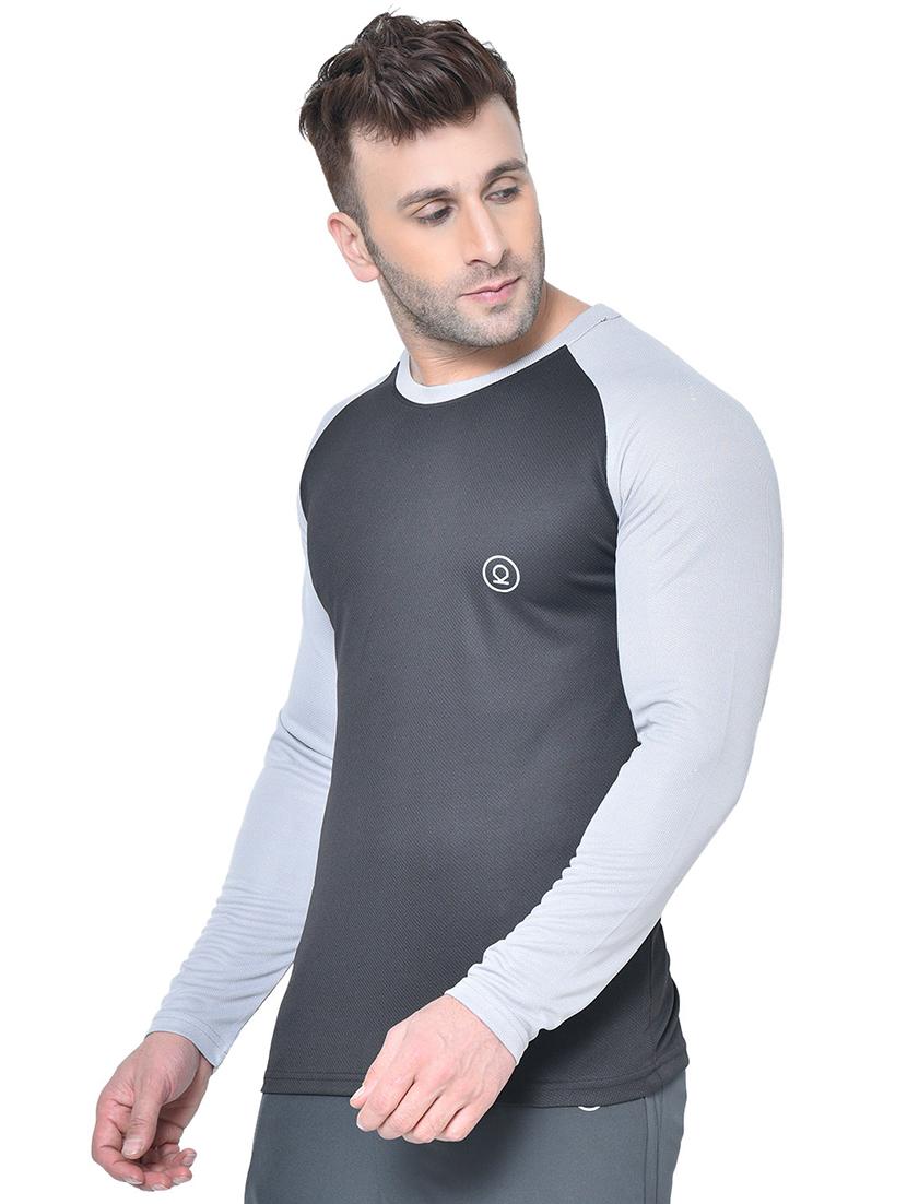black color block raglan t-shirt - 17617329 - Zoom Image - 2