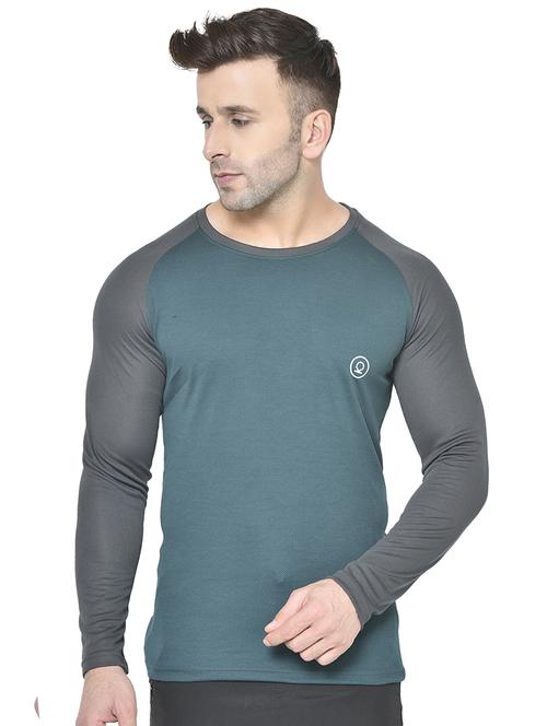 green color block raglan t-shirt - 17617330 - Standard Image - 1