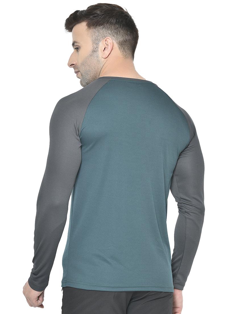 green color block raglan t-shirt - 17617330 - Zoom Image - 3