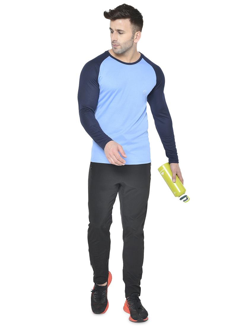light blue color block raglan t-shirt - 17617331 - Zoom Image - 4