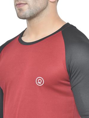 red color block raglan t-shirt - 17617332 - Standard Image - 5