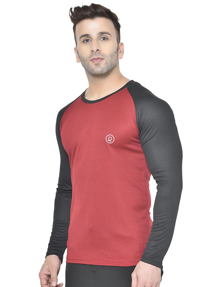 red color block raglan t-shirt - 17617332 - Zoom Image - 2