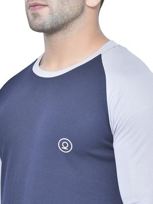 navy blue color block raglan t-shirt - 17617333 - Standard Image - 5