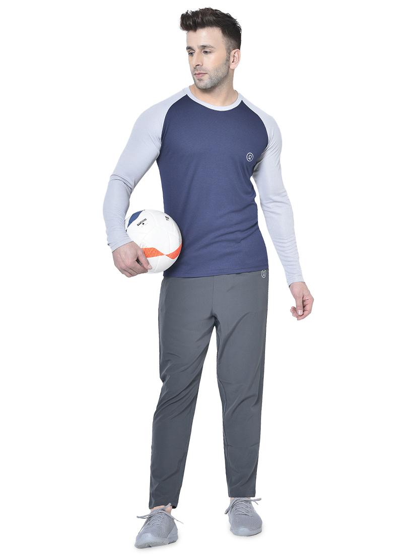 navy blue color block raglan t-shirt - 17617333 - Zoom Image - 4