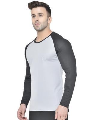 grey color block raglan t-shirt - 17617334 - Standard Image - 2