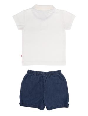 white cotton suit sets twin & dungree - 17617411 - Standard Image - 2