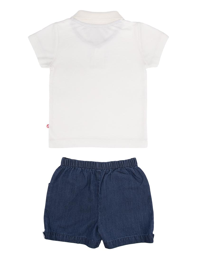 white cotton suit sets twin & dungree - 17617411 - Zoom Image - 2