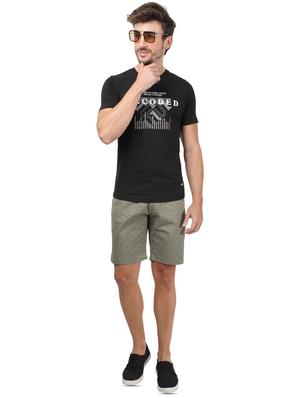 olive green printed bermuda shorts - 17617467 - Standard Image - 4