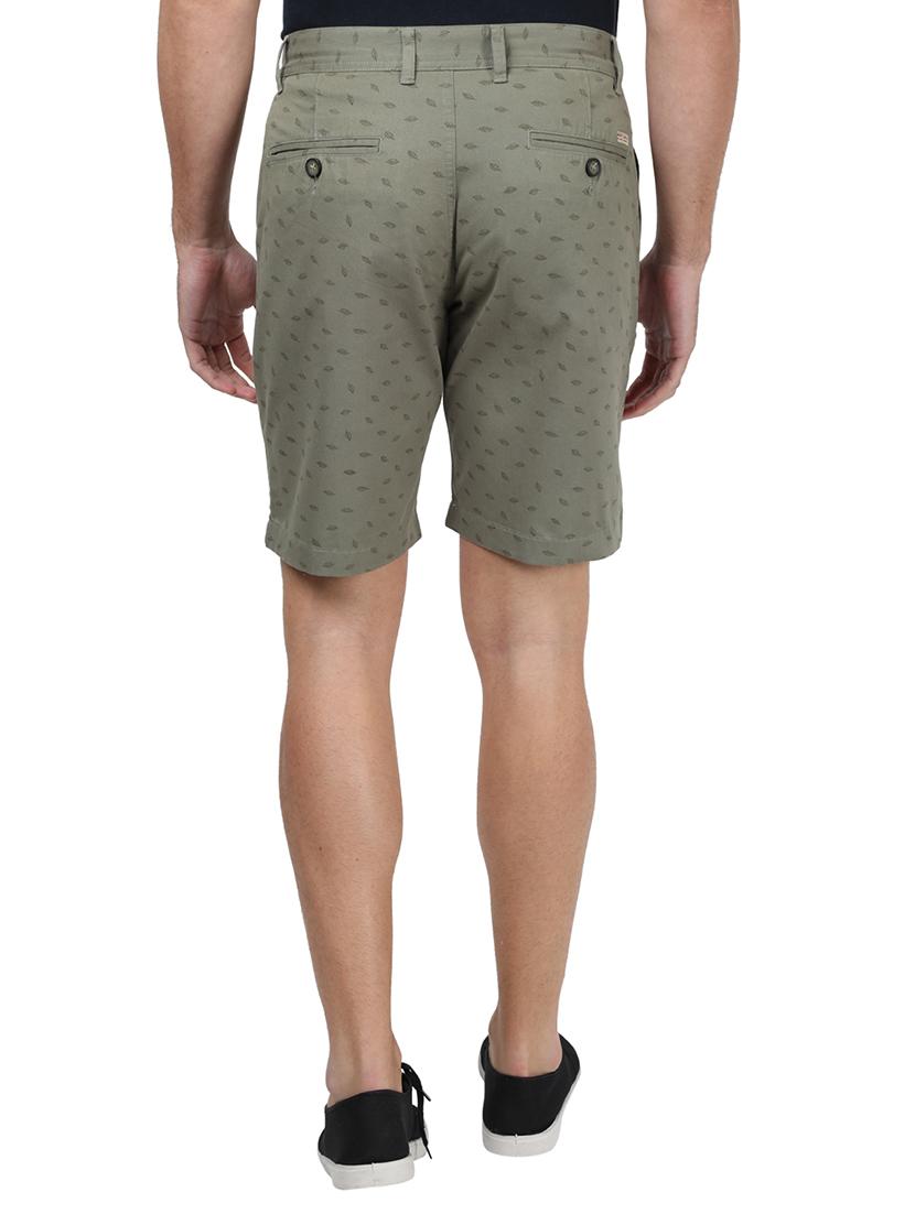 olive green printed bermuda shorts - 17617467 - Zoom Image - 3