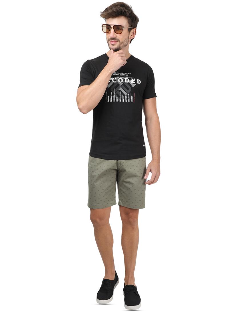 olive green printed bermuda shorts - 17617467 - Zoom Image - 4