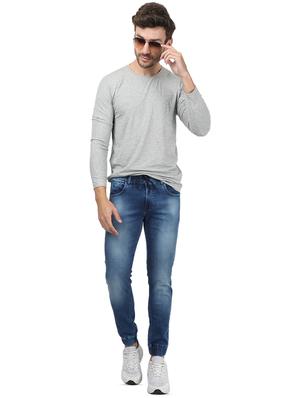 blue light washed jogger - 17617472 - Standard Image - 4