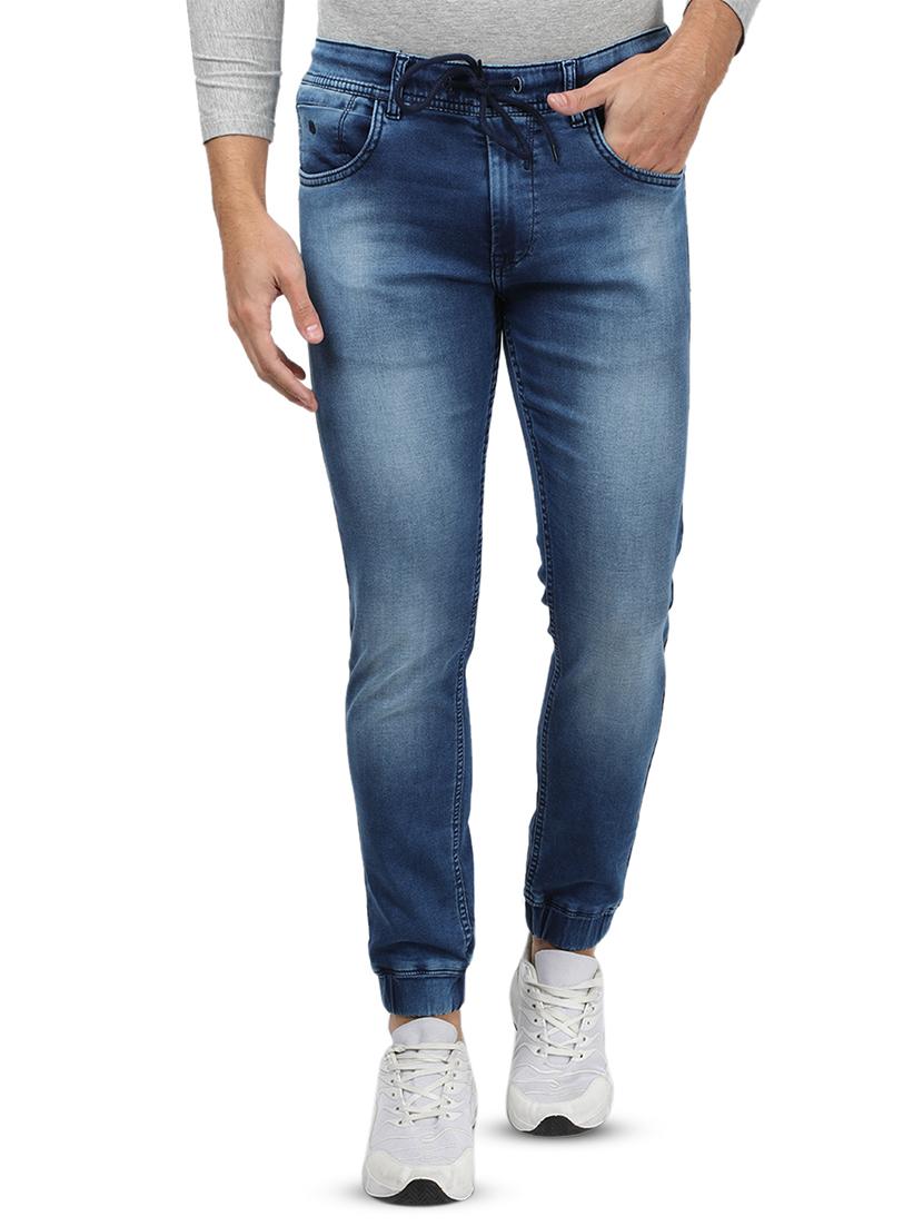 blue light washed jogger - 17617472 - Zoom Image - 1
