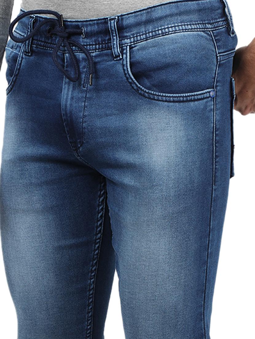 blue light washed jogger - 17617472 - Zoom Image - 5