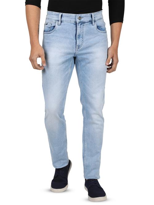 blue light washed denim jeans - 17617473 - Standard Image - 1