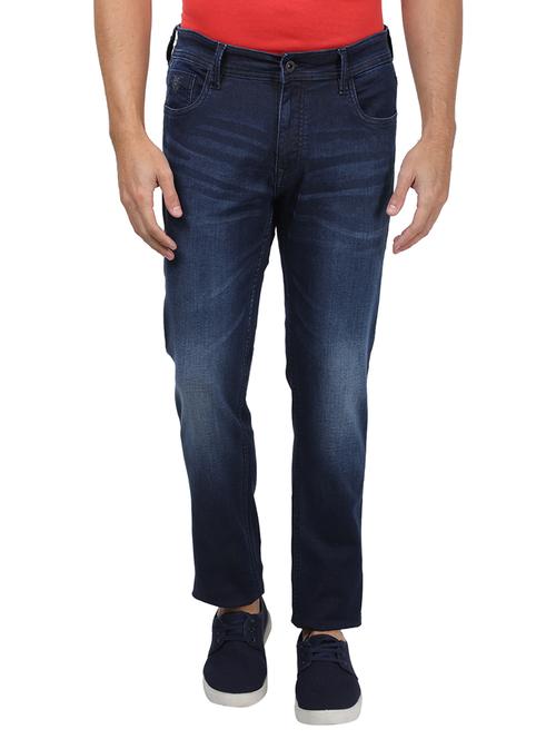 blue light washed denim jeans - 17617474 - Standard Image - 1