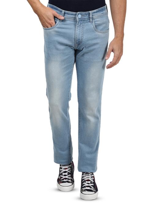 blue light washed denim jeans - 17617476 - Standard Image - 1
