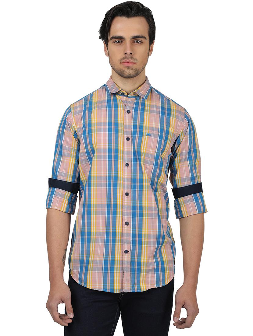 pink checkered casual shirt - 17617478 - Zoom Image - 1