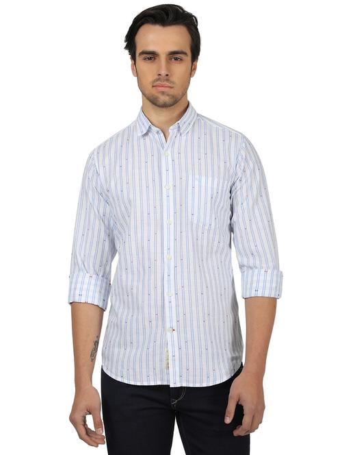 white striped casual shirt - 17617489 - Standard Image - 1