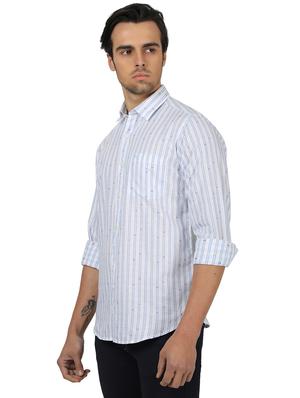 white striped casual shirt - 17617489 - Standard Image - 2