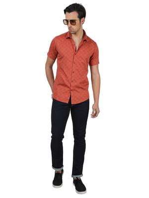 orange printed casual shirt - 17617493 - Standard Image - 4
