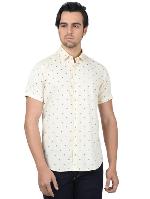 yellow printed casual shirt - 17617495 - Standard Image - 1