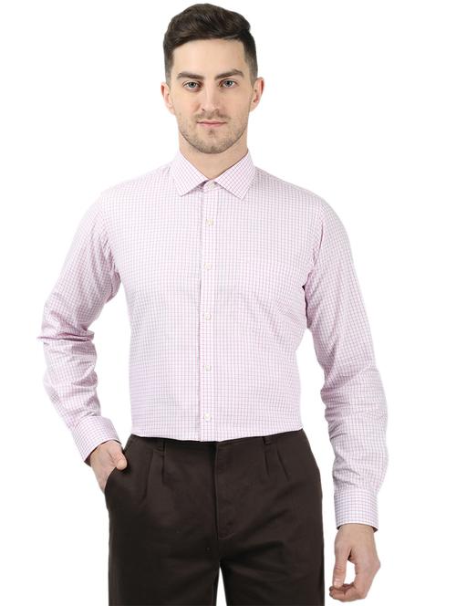 pink checkered formal shirt - 17617539 - Standard Image - 1