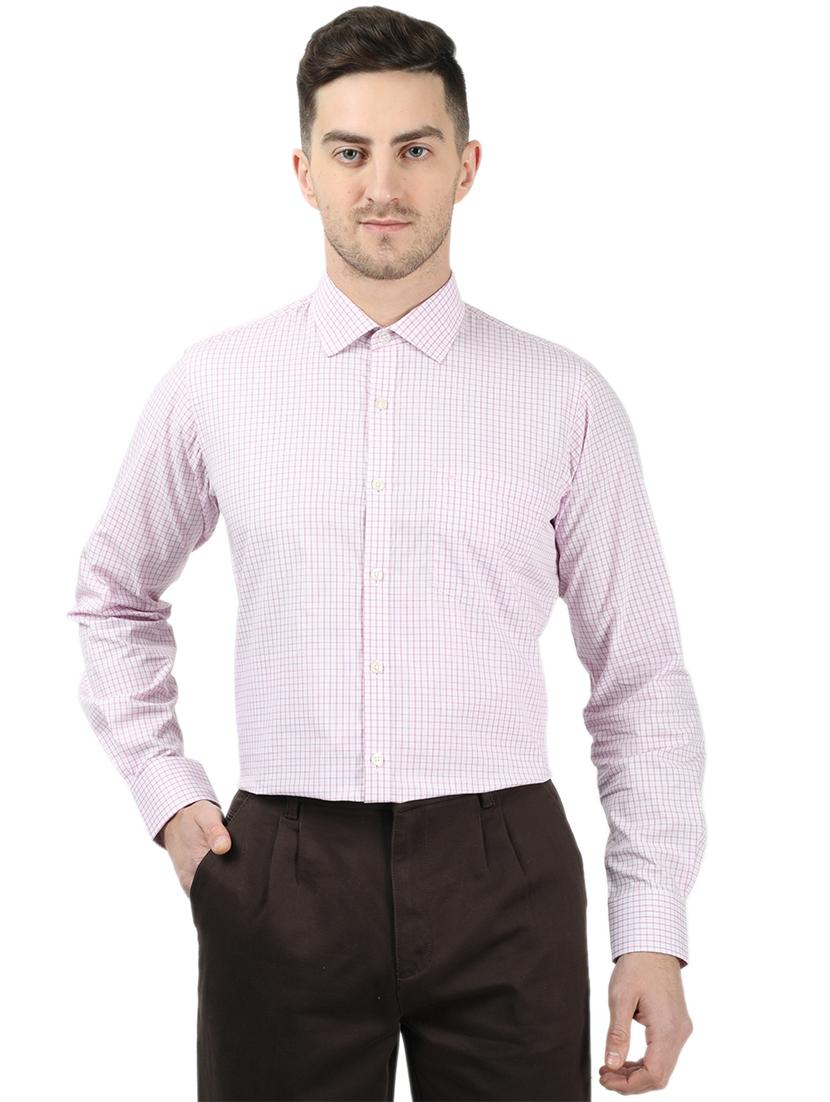 pink checkered formal shirt - 17617539 - Zoom Image - 1