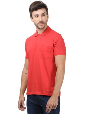 red solid polo t-shirt - 17617541 - Standard Image - 2