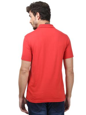 red solid polo t-shirt - 17617541 - Standard Image - 3