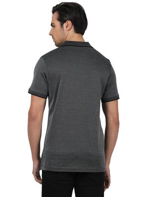 grey self design polo t-shirt - 17617543 - Standard Image - 3