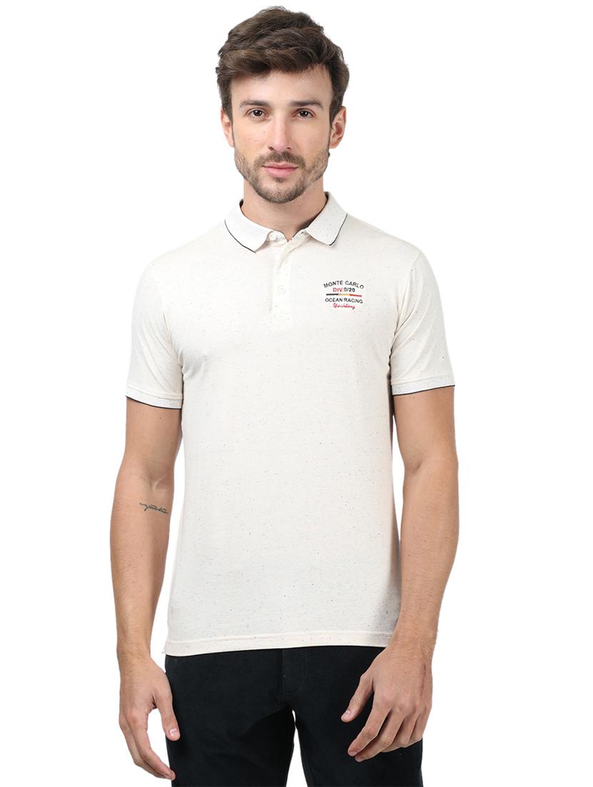 off white printed polo t-shirt - 17617549 - Zoom Image - 1