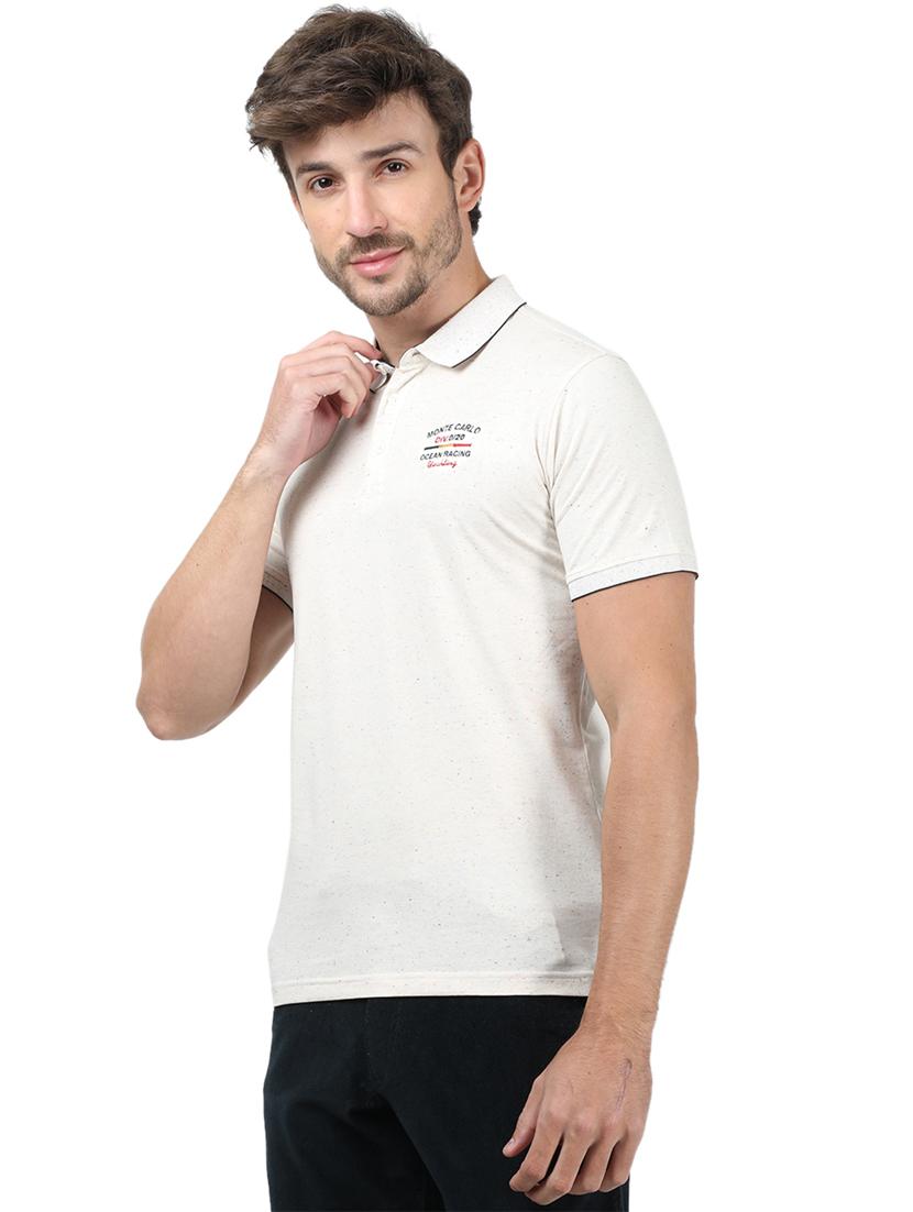off white printed polo t-shirt - 17617549 - Zoom Image - 2