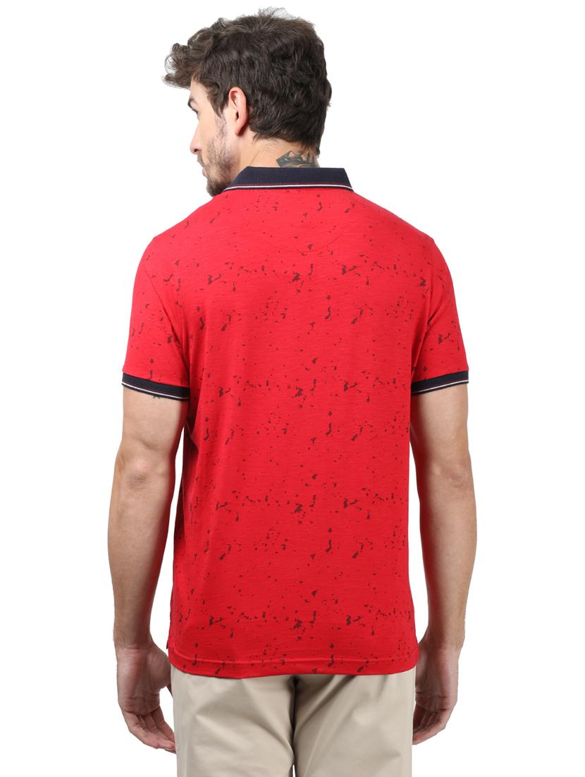 red printed polo t-shirt - 17617555 - Zoom Image - 3