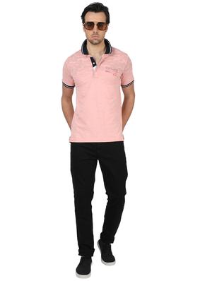 pink printed polo t-shirt - 17617560 - Standard Image - 4