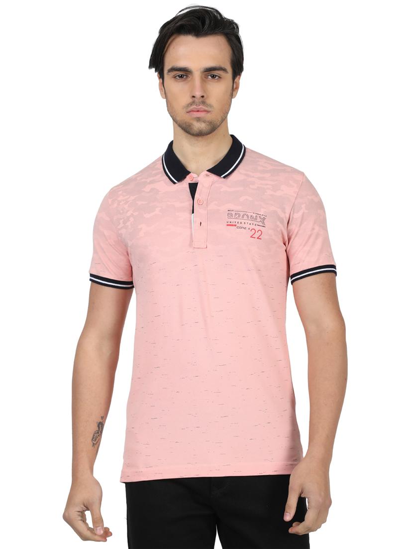 pink printed polo t-shirt - 17617560 - Zoom Image - 1