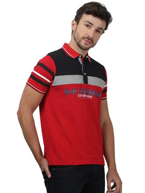 red printed polo t-shirt - 17617562 - Standard Image - 2