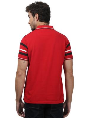 red printed polo t-shirt - 17617562 - Standard Image - 3