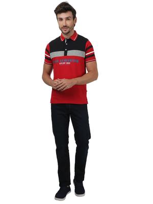 red printed polo t-shirt - 17617562 - Standard Image - 4