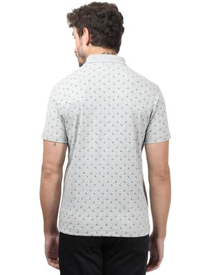 grey printed polo t-shirt - 17617565 - Standard Image - 3