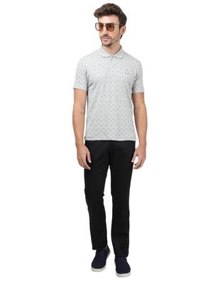 grey printed polo t-shirt - 17617565 - Standard Image - 4