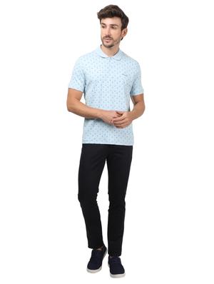 light blue printed polo t-shirt - 17617566 - Standard Image - 4