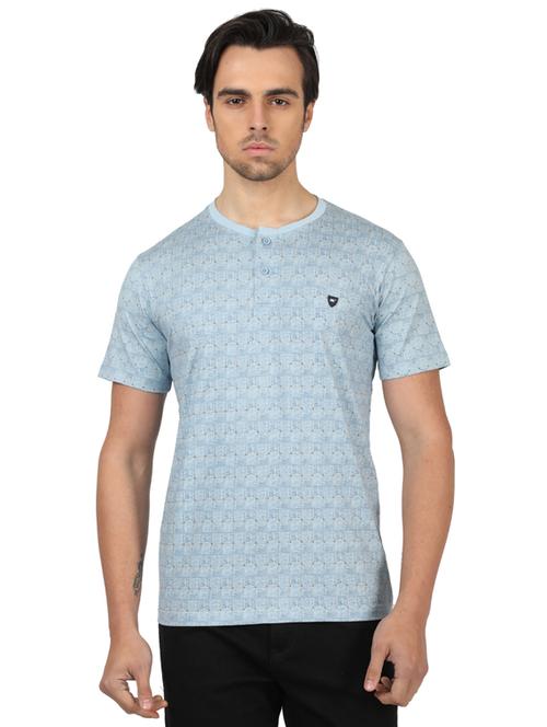 blue printed t-shirt - 17617567 - Standard Image - 1