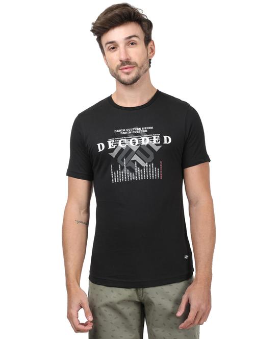 black printed t-shirt - 17617569 - Standard Image - 1