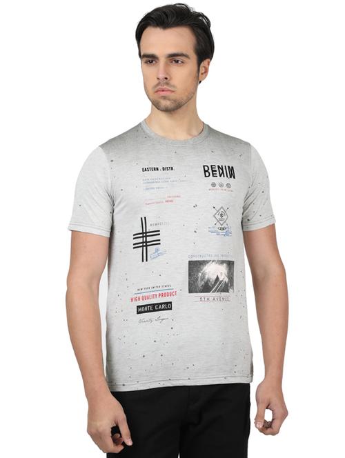 grey printed t-shirt - 17617572 - Standard Image - 1